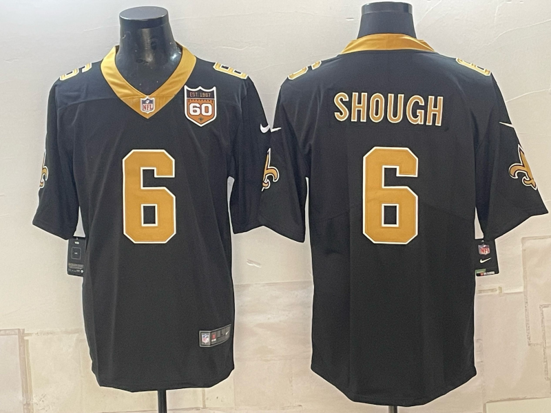 Men 2026 New Orleans Saints #6 Shough black Limited NFL Jersey 101202